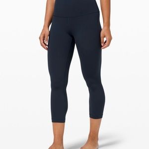 Navy blue cropped lululemon leggings